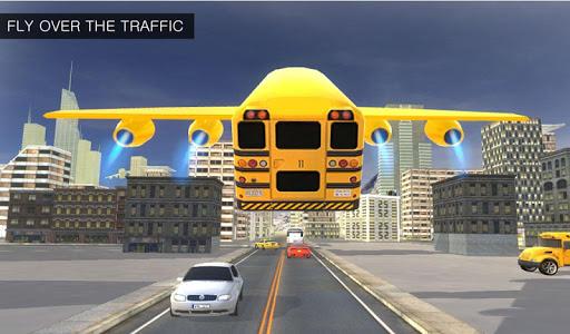 Flying School City Bus Sim 3D - Gameplay image of android game