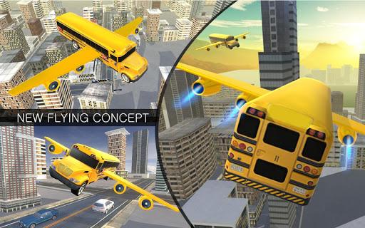 Flying School City Bus Sim 3D - Gameplay image of android game