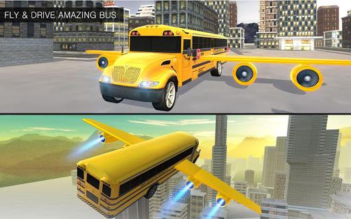 Flying School City Bus Sim 3D - Gameplay image of android game