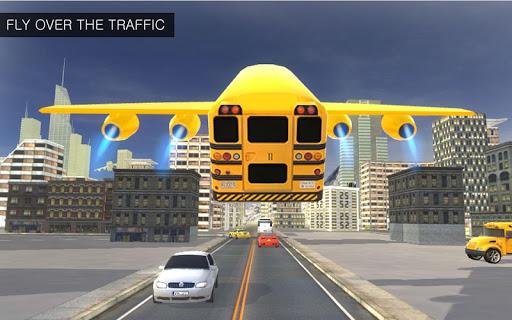 Flying School City Bus Sim 3D - Gameplay image of android game