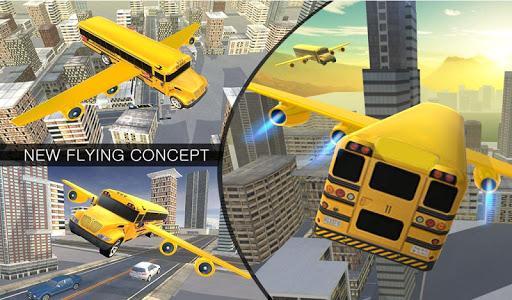 Flying School City Bus Sim 3D - Gameplay image of android game