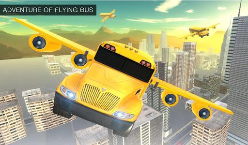 Flying School City Bus Sim 3D - Gameplay image of android game