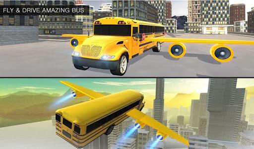Flying School City Bus Sim 3D - Gameplay image of android game