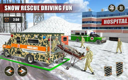 Army Ambulance Driving Rescue - Gameplay image of android game