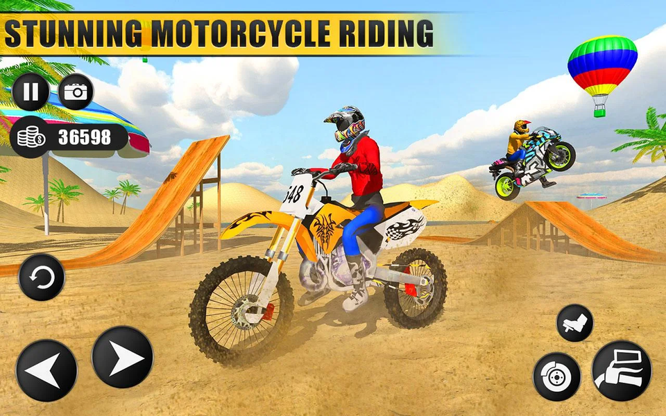 Motor Bike Water Surfer Games - Gameplay image of android game