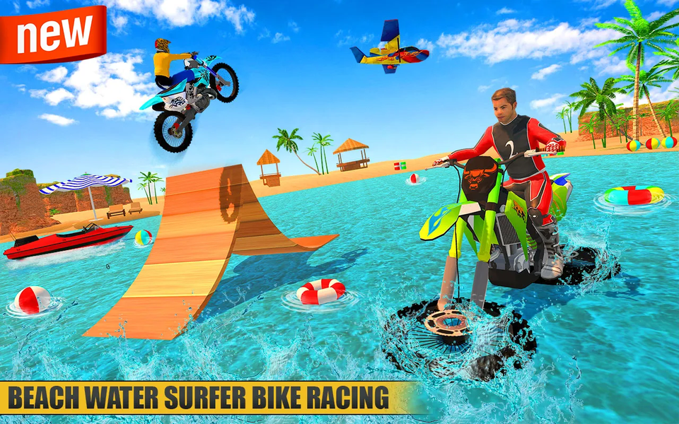 Motor Bike Water Surfer Games - عکس بازی موبایلی اندروید