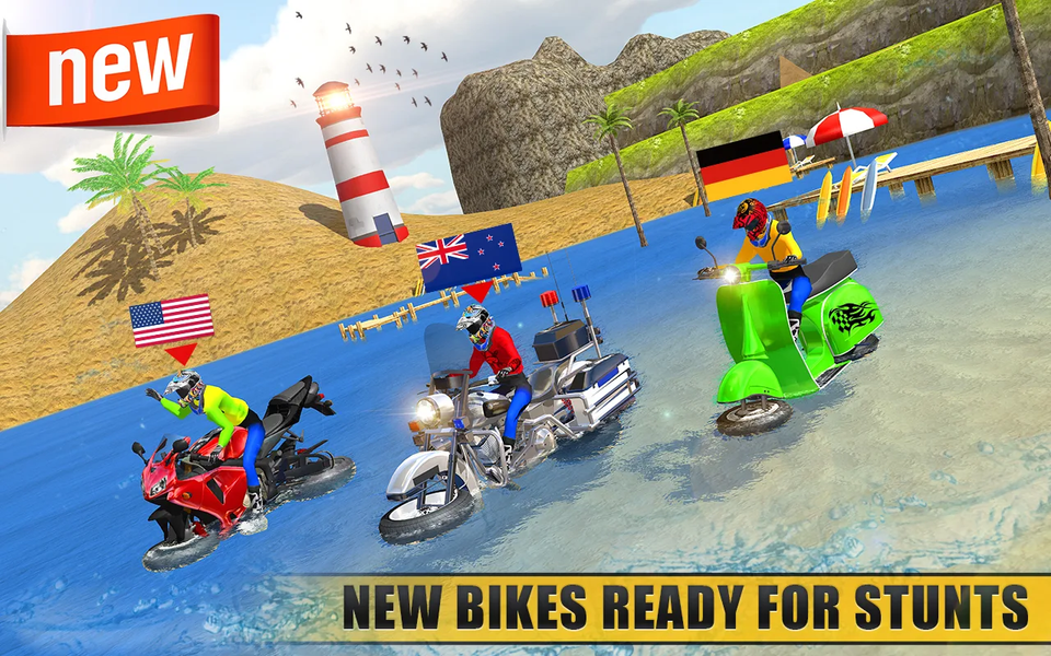 Motor Bike Water Surfer Games - عکس بازی موبایلی اندروید