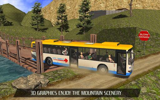 Offroad Uphill Bus Driving Sim - Gameplay image of android game