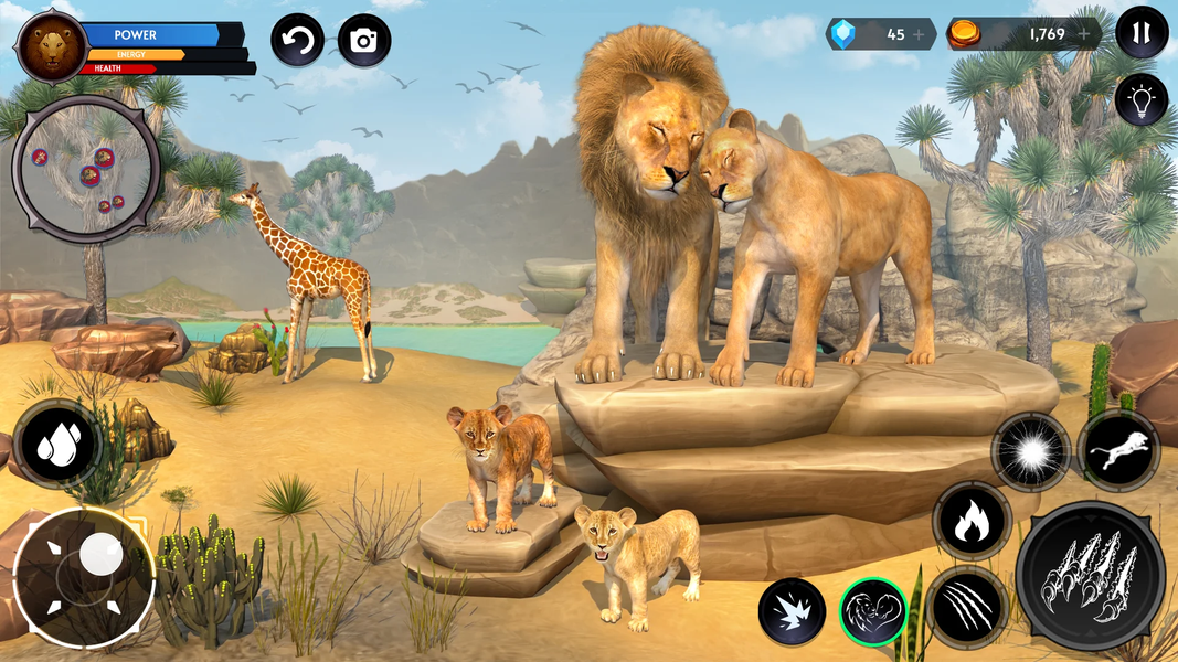 Lion Simulator Wild Lion Games - Gameplay image of android game