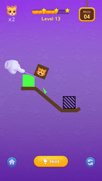 Cut Right - Kitty In Trouble - عکس بازی موبایلی اندروید