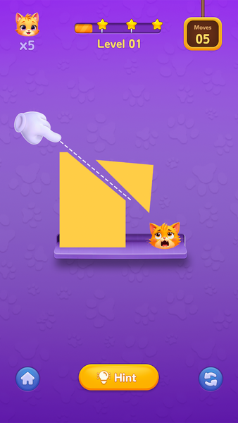 Cut Right - Kitty In Trouble - عکس بازی موبایلی اندروید