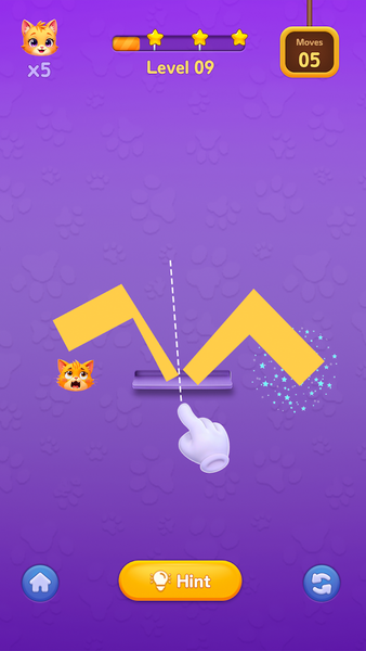 Cut Right - Kitty In Trouble - عکس بازی موبایلی اندروید