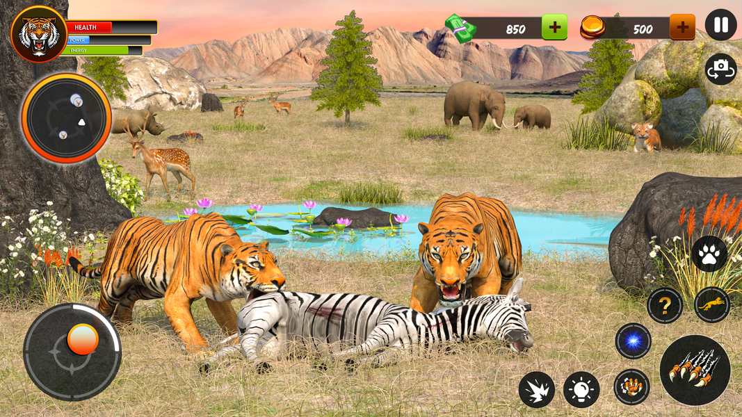 Tiger Games Wild Animal Games - Gameplay image of android game