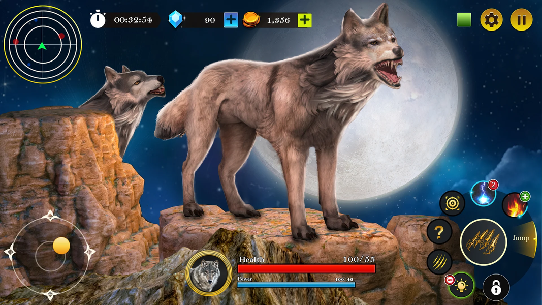 Wolf Games The Wolf Simulator - Gameplay image of android game