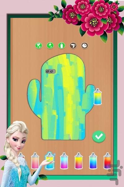 بازی دخترانه طراحی قاب گوشی - Gameplay image of android game