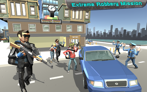 Supermarket Robbery Crime City Mafia Robbery Games - Gameplay image of android game