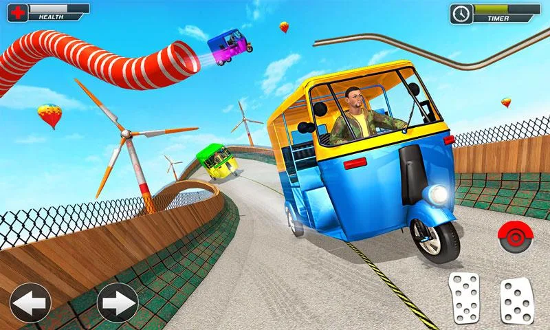 Tuk Tuk Rikshaw Ramp Stunt 3D - Gameplay image of android game