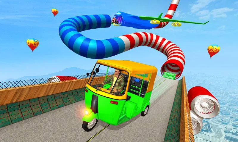 Tuk Tuk Rikshaw Ramp Stunt 3D - عکس بازی موبایلی اندروید