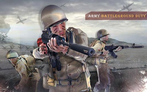 US Army WW2 Battlegrounds Call Of World War 2 Game - Gameplay image of android game