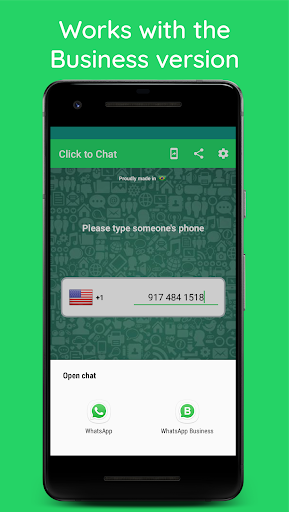 Click to Chat - Without Saving - Image screenshot of android app