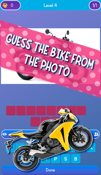 Guess the bike games - عکس بازی موبایلی اندروید