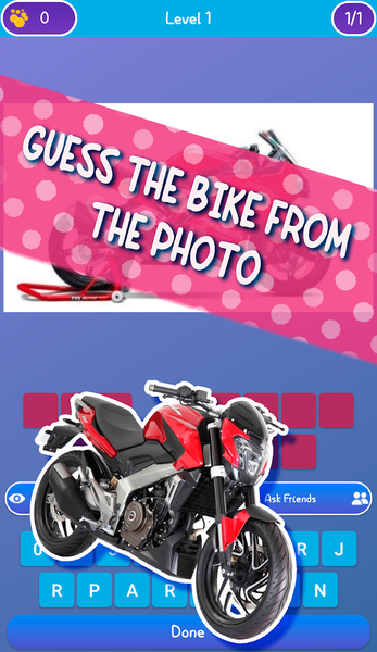 Guess the bike games - عکس بازی موبایلی اندروید