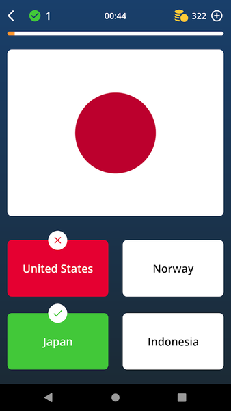 Flags Quiz All World Countries - Gameplay image of android game