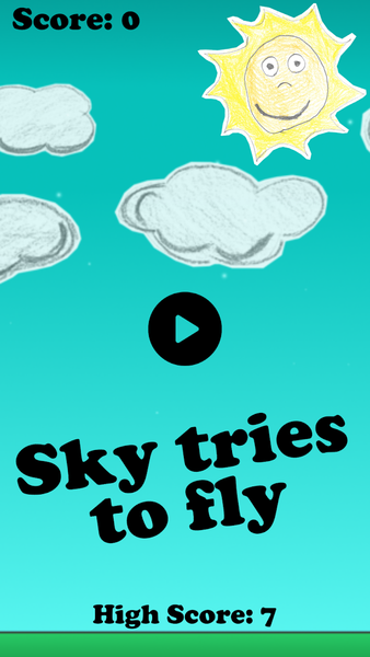Sky tries to fly - Gameplay image of android game