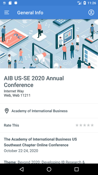 AIB Conferences and Events - Image screenshot of android app