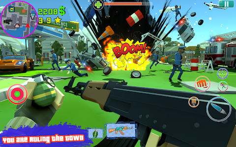 Grand City Theft War: Polygon Open World Crime - Gameplay image of android game