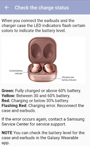 Galaxy Buds Live Guide - Image screenshot of android app