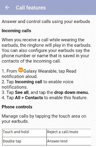 Galaxy Buds Live Guide - Image screenshot of android app