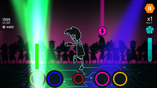 Dude Dancer: Rhythm Game with Dubstep & NewWave - Gameplay image of android game