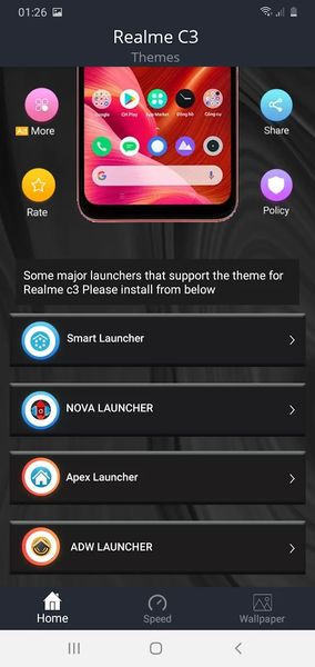 launcher Theme For Realme C3 - Image screenshot of android app