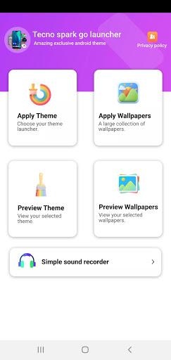 launcher Theme For Tecno Spark Go & Voice Recorder - Image screenshot of android app
