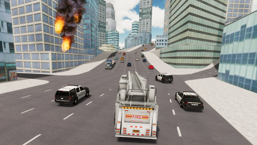 Fire Truck Driving Simulator - عکس بازی موبایلی اندروید