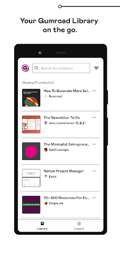 Gumroad - Image screenshot of android app