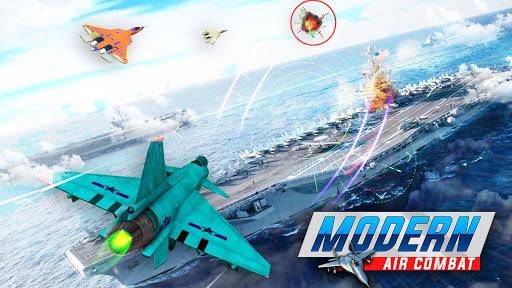 Sky Fighter Jet Airplane Games - Gameplay image of android game