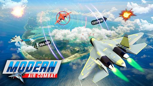 Sky Fighter Jet Airplane Games - Gameplay image of android game