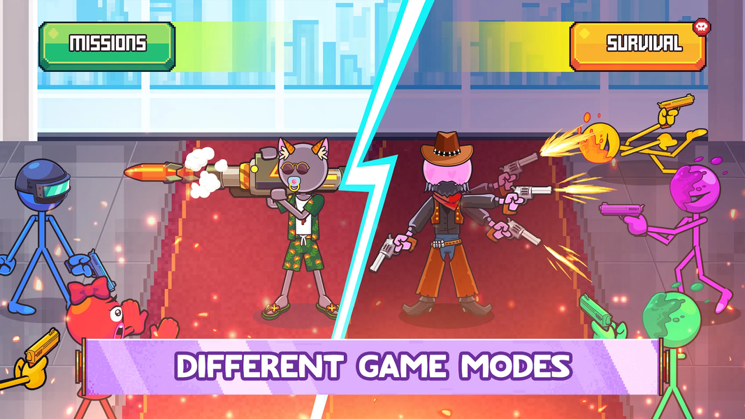 Gun Craft - Stickman Battle - عکس بازی موبایلی اندروید