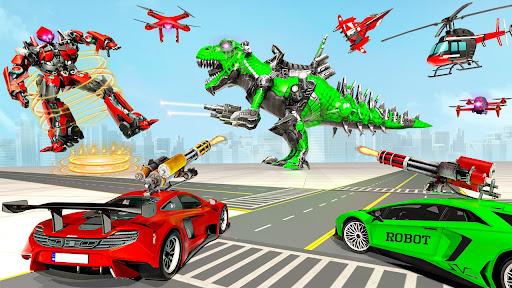 Dino Robot Transform Car Games - Gameplay image of android game