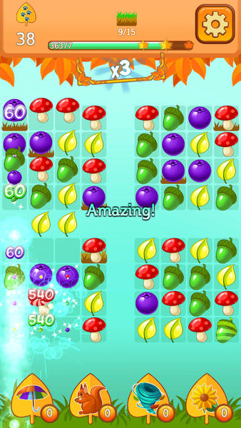 Forest Fall Garden: Match 3 - Gameplay image of android game