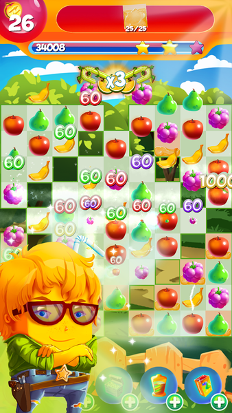 Fruit Games Match 3 Puzzle - Gameplay image of android game