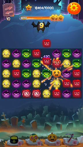 Halloween Monsters II: Match 3 - Gameplay image of android game