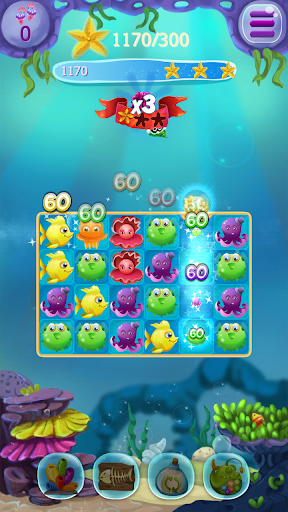 Ocean Match 3: Sea Quest - Gameplay image of android game