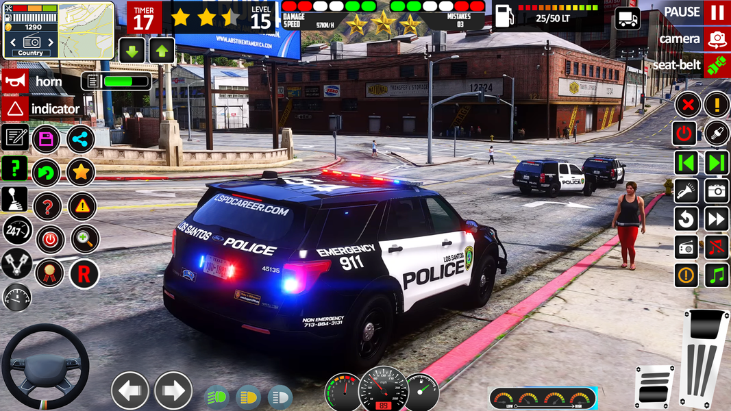 Police Chase Car Game Offline - Gameplay image of android game