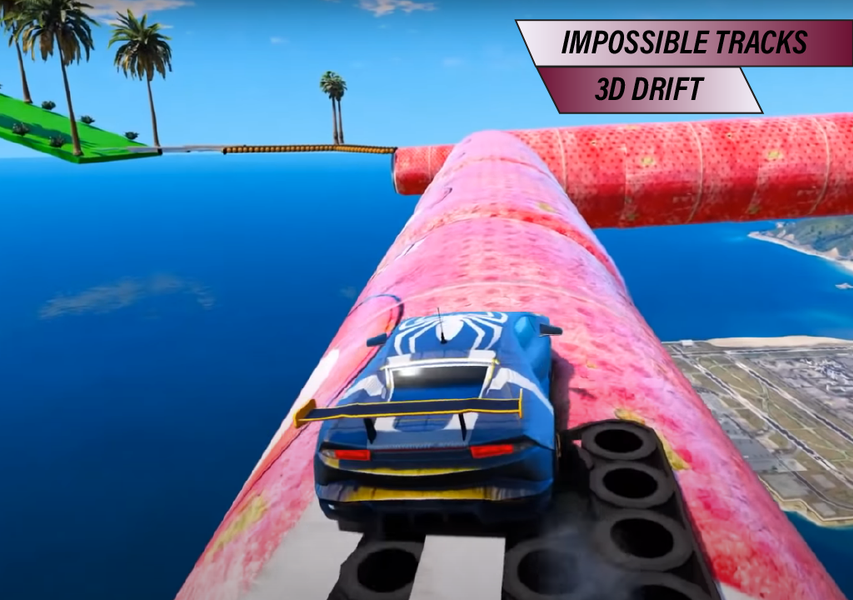 Superhero City GT Car Stunts - Gameplay image of android game