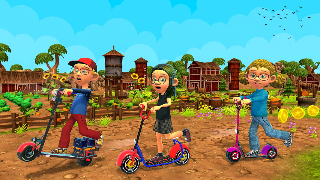 Scooter Driving 3D scooty game - Gameplay image of android game