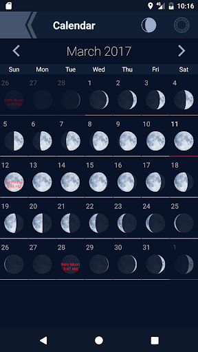 The Moon - Phases Calendar - عکس برنامه موبایلی اندروید