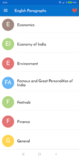 English Paragraph Collection - Image screenshot of android app